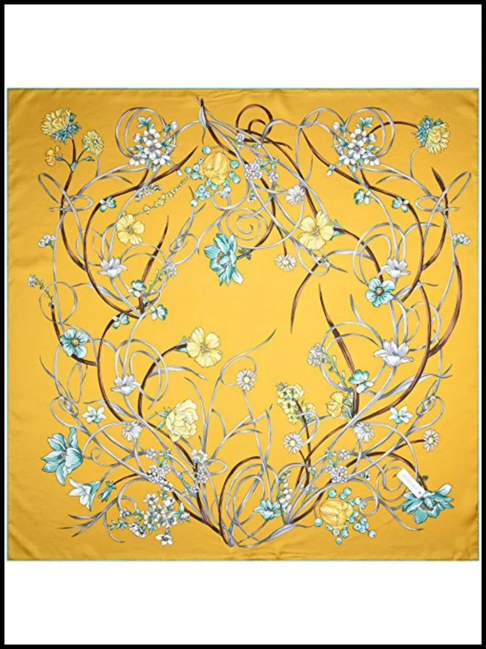 Real Silk Square Scarf Lightweight Women Bandana Headscarf